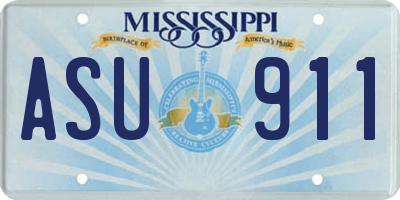 MS license plate ASU911