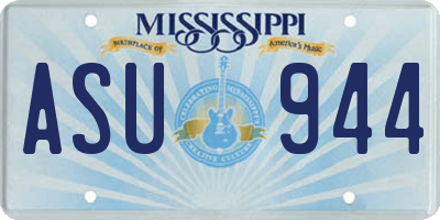 MS license plate ASU944
