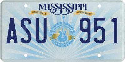 MS license plate ASU951