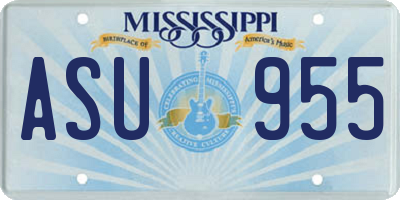 MS license plate ASU955