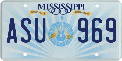 MS license plate ASU969