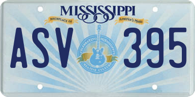 MS license plate ASV395