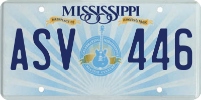 MS license plate ASV446