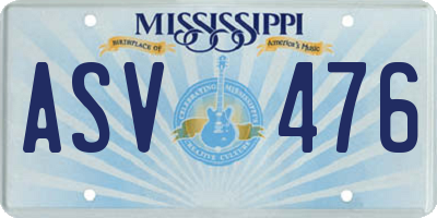 MS license plate ASV476