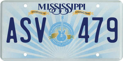 MS license plate ASV479