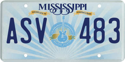 MS license plate ASV483