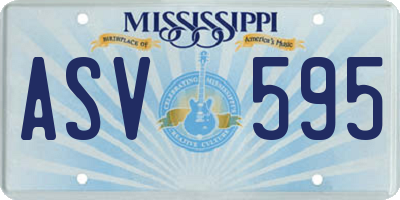 MS license plate ASV595