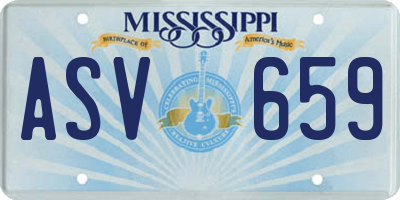 MS license plate ASV659