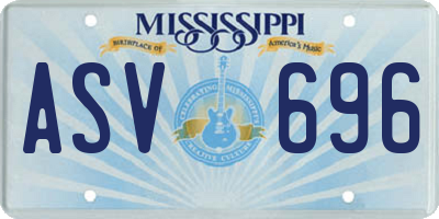 MS license plate ASV696