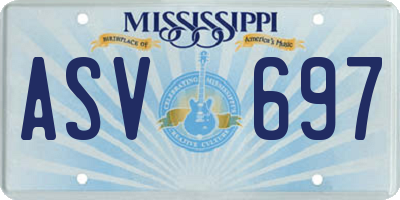 MS license plate ASV697