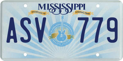 MS license plate ASV779