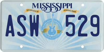 MS license plate ASW529