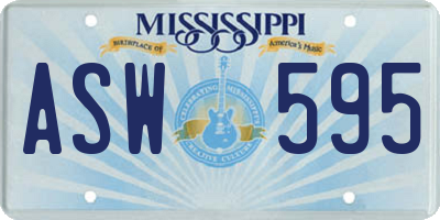 MS license plate ASW595