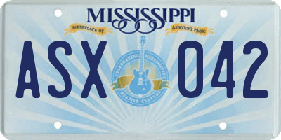 MS license plate ASX042