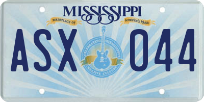 MS license plate ASX044