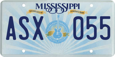 MS license plate ASX055