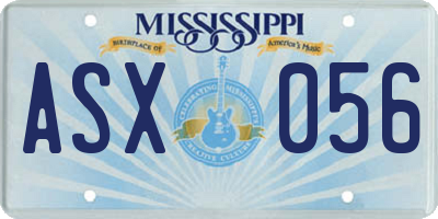 MS license plate ASX056