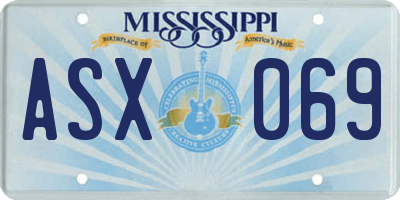 MS license plate ASX069