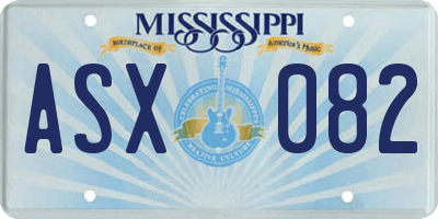 MS license plate ASX082