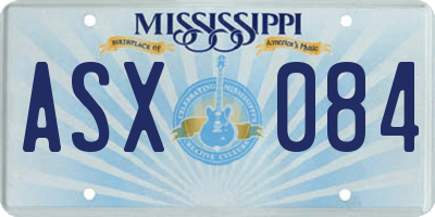 MS license plate ASX084