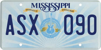 MS license plate ASX090