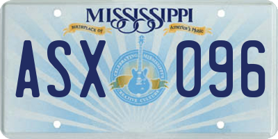 MS license plate ASX096