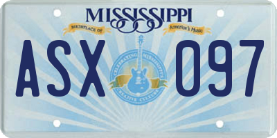 MS license plate ASX097
