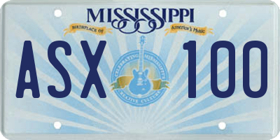 MS license plate ASX100