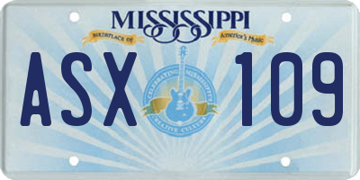 MS license plate ASX109