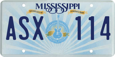 MS license plate ASX114