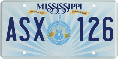 MS license plate ASX126
