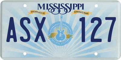 MS license plate ASX127