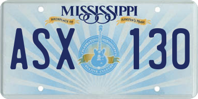MS license plate ASX130