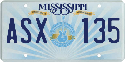 MS license plate ASX135