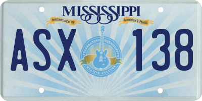 MS license plate ASX138