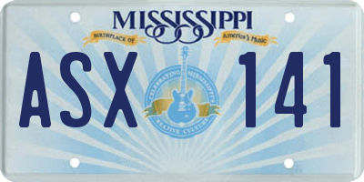 MS license plate ASX141