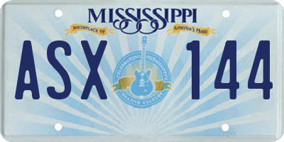 MS license plate ASX144