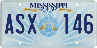MS license plate ASX146