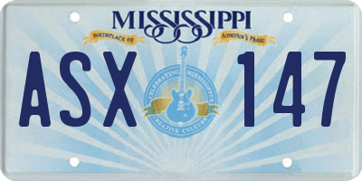 MS license plate ASX147