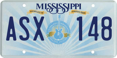 MS license plate ASX148