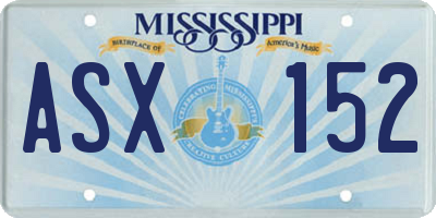 MS license plate ASX152