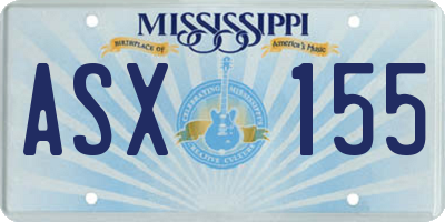 MS license plate ASX155