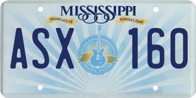 MS license plate ASX160