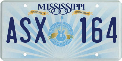 MS license plate ASX164