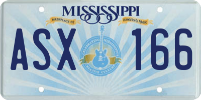 MS license plate ASX166