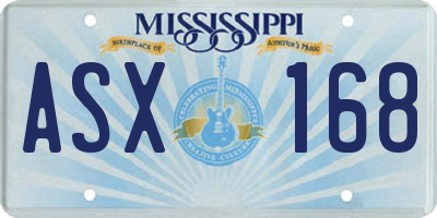 MS license plate ASX168