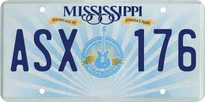 MS license plate ASX176