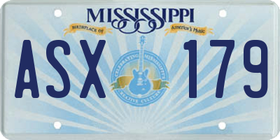 MS license plate ASX179