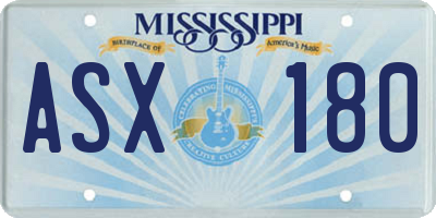 MS license plate ASX180