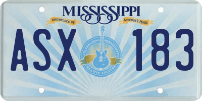 MS license plate ASX183